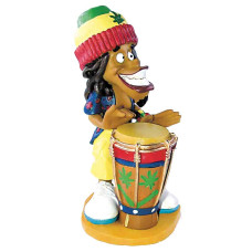 Dekorativní soška " Rastaman hrající na bongo "