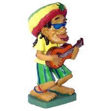 Dekorativní soška " Rastaman hrající na ukulele "