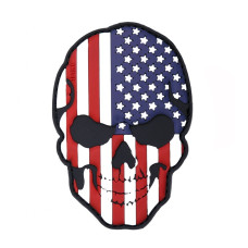 Nášivka - Skullhead vlajka USA 3D suchý zip