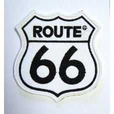 Nášivka - ROUTE 66 bílá