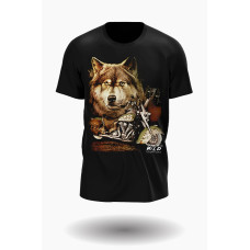 Tričko " Motorcycle and Wolf " od značky WILD