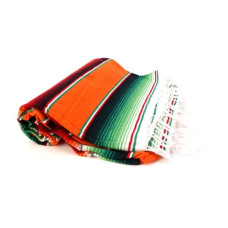 Deka Serape oranžové tóny originál Mexico