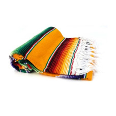 Deka Serape žluto oranžové tóny originál Mexico