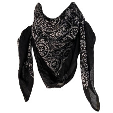 Velký černý šátek " Paisley black "
